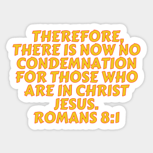 Bible Verse Romans 8:1 Sticker